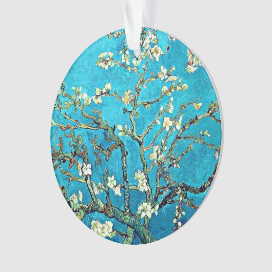 Bijkantoren met amandelbloesems ornament (voorkant)