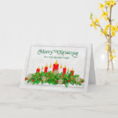 Bijkantoren met kerstkaarsen voor speciale koorden kaart (Gele Bloem)