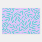  bijkantoren - turquoise en violet - tienen inpakpapier vel (Voorkant 3)