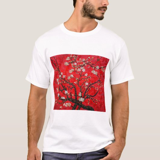 Bijkantoren van de amandelboom in Blossom, Van Gog T-shirt (Voorkant)