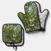 Bijkantoren van Dogwood Blossom Ovenwant & Pannenlap Set (Voorkant / Achterkant)