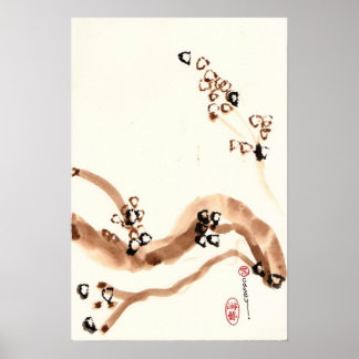 Bijkantoren van eikenhout poster