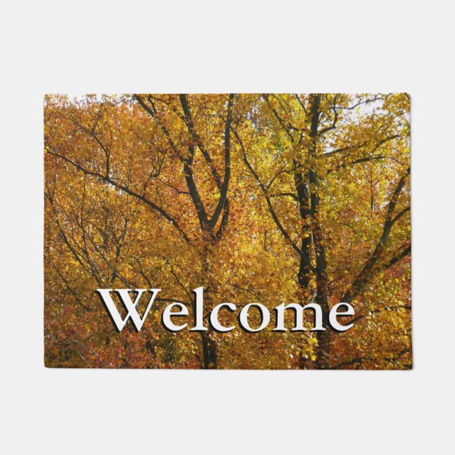 Bijkantoren van gele bladeren Helderheid in de her Deurmat (Voorkant)