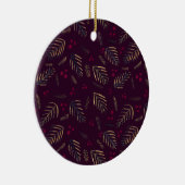 Bijkantoren van kerstbomen en bessen - rood van wi keramisch ornament (Rechts)