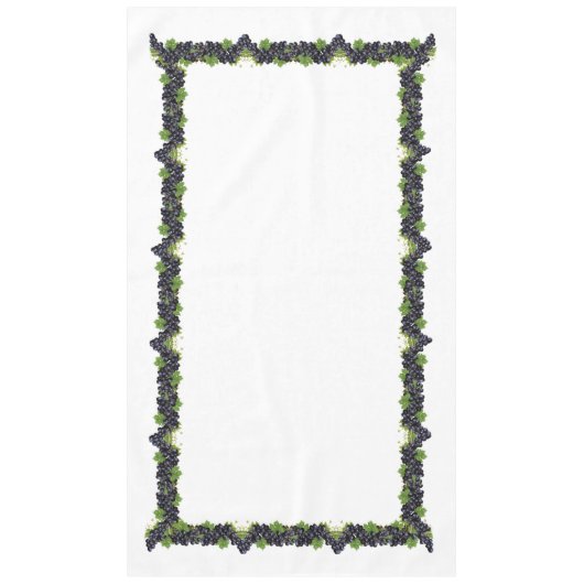 Bijkantoren van rode wijndruiven op wit tafelkleed (Voorkant)