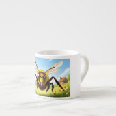 Bijkarakter Vliegt Over Bloemenweide Espresso Kop (Voorkant rechts)