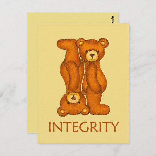 Bijkomende Beren ~ Integriteitsscripts Briefkaart (Voorkant / Achterkant)