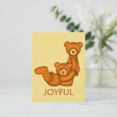Bijkomende Beren ~ Joyful Scripting Briefkaart (Staand voorkant)