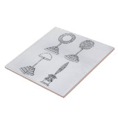 Bijkomende design uit "Hypnerotomachia Poliphili", Tegeltje (Zijkant)