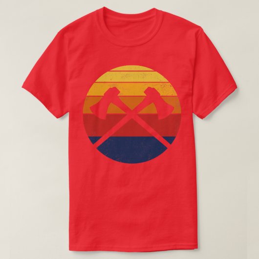 Bijl gooien bijl retro t-shirt (Design voorkant)