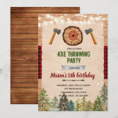 Bijl gooien party uitnodiging (Voorkant / Achterkant)