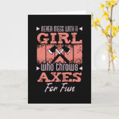 Bijl gooien vrouwen kaart (Gele Bloem)