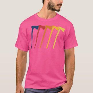 Bijl gooiende bijlen retro t-shirt