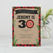 Bijl Het gooien Dertigste Verjaardag Uitnodiging (Staand voorkant)