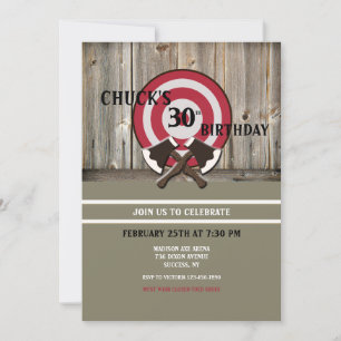 Bijl het werpen uitnodiging