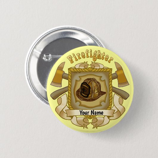 Bijl Shield FireFighter pin Ronde Button 5,7 Cm (Voorkant /achterkant)