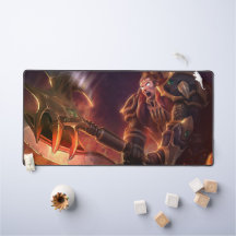 Bijl Wielder Gaming Desk Mat | hoofdontwerp van he