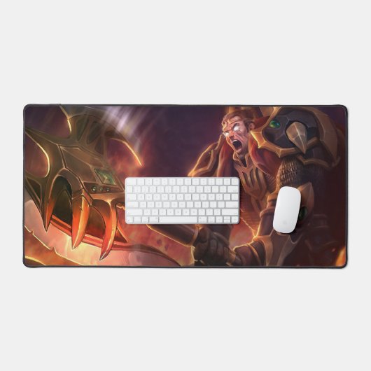 Bijl Wielder Gaming Desk Mat | hoofdontwerp van he (Keyboard & Muis)