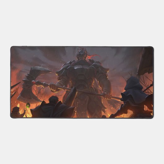 Bijl Wielder Gaming Desk Mat | hoofdontwerp van he (Voorkant)