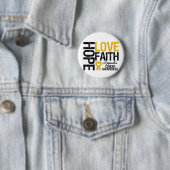 Bijlage Cancer HOPE LOVE FAITH Ronde Button 5,7 Cm (In situ)