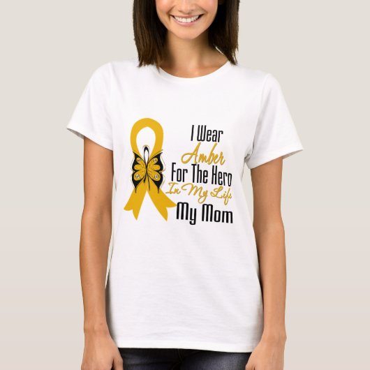 Bijlage Cancer Ribbon Hero Mijn moeder T-shirt (Voorkant)