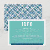 BIJLAGE DETAIL fun bold block donkerblauwe munt RSVP Kaartje (Voorkant / Achterkant)