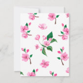 Bijlage met details kersenbloesemhuwelijk kaart (Achterkant)