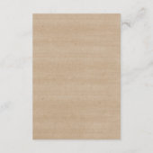 Bijlagekaart met details over boerenbruiloft informatiekaartje (Achterkant)