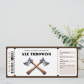 BijlblThrowing Cadeaubon Kaart (Staand voorkant)