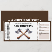 BijlblThrowing Cadeaubon Kaart (Voorkant / Achterkant)