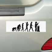 Bijllen van de evolutie van mannen werkzaamheden i bumpersticker (Op auto)