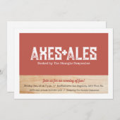 Bijlwerpen Feest Uitnodiging (Voorkant / Achterkant)