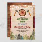 Bijlwerpen feestuitnodiging kaart (Voorkant / Achterkant)