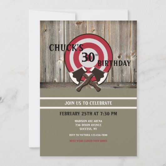 Bijlwerpen Uitnodiging (Voorkant)