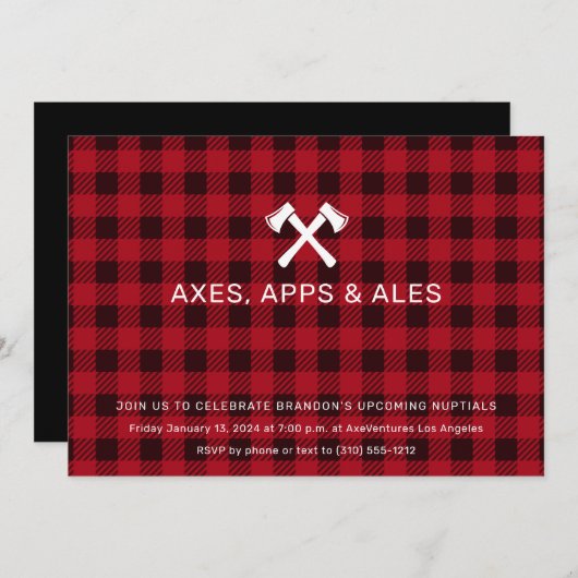 Bijlwerpen Verjaardagsfeest Uitnodiging (Voorkant / Achterkant)