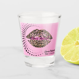 "Bijn getrouwd" Poesje Kus Luipaard Lippen Shot Glas