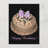 Bijna 64.. Happy 64th Birthday Cake Photography Briefkaart (Voorkant)
