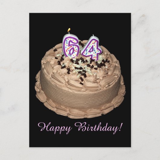Bijna 64.. Happy 64th Birthday Cake Photography Briefkaart (Voorkant)