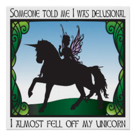Bijna afkappen van mijn Unicorn Perfect Poster