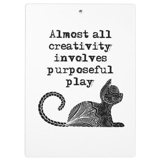 Bijna alle creativiteit impliceert doelgericht spe klembord (Achterkant)