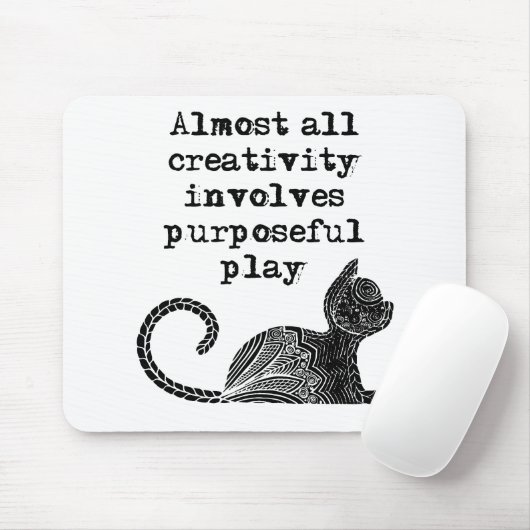 Bijna alle creativiteit impliceert doelgericht spe muismat (Met muis)