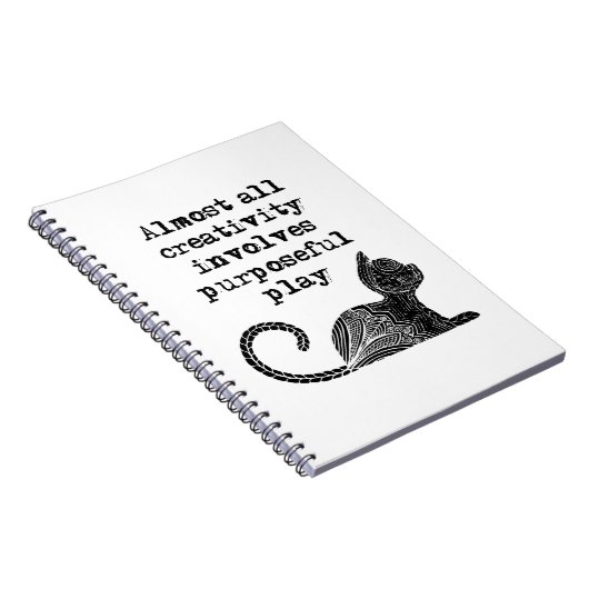 Bijna alle creativiteit impliceert doelgericht spe notitieboek (Rechterzijde)