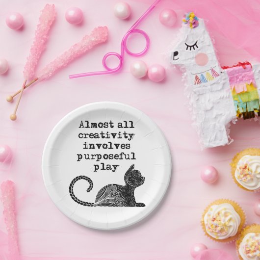 Bijna alle creativiteit impliceert doelgericht spe papieren bordje (Feest)