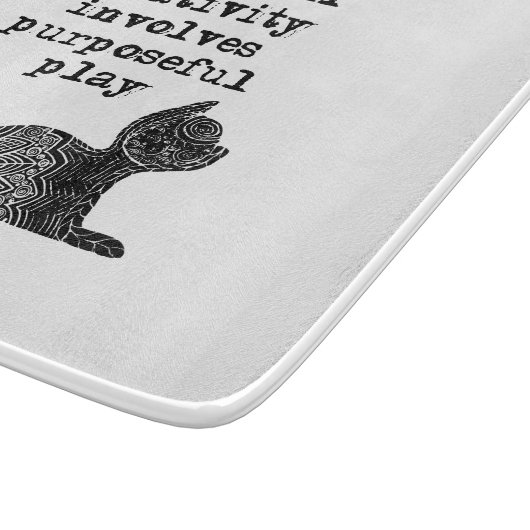 Bijna alle creativiteit impliceert doelgericht spe snijplank (Hoek)