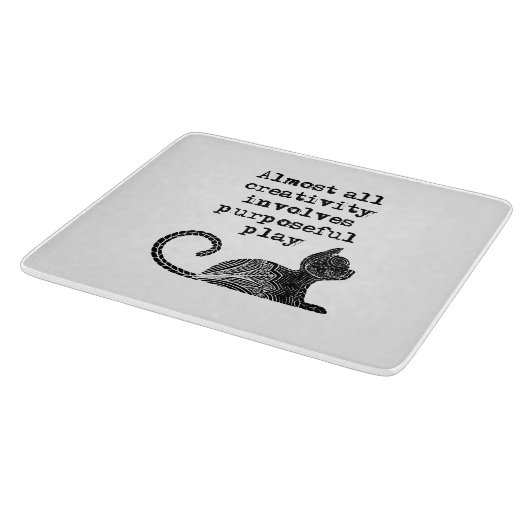 Bijna alle creativiteit impliceert doelgericht spe snijplank (Hoek)