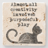 Bijna alle creativiteit impliceert doelgericht spe stenen onderzetter (Voorkant)