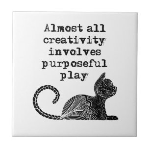 Bijna alle creativiteit impliceert doelgericht spe tegeltje