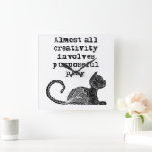 Bijna alle creativiteit impliceert doelgericht spe vierkante klok (Huis)