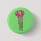 Bijna als een bloem ronde button 3,2 cm (Voorkant)