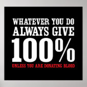 Bijna altijd 100% geven poster (Voorkant)